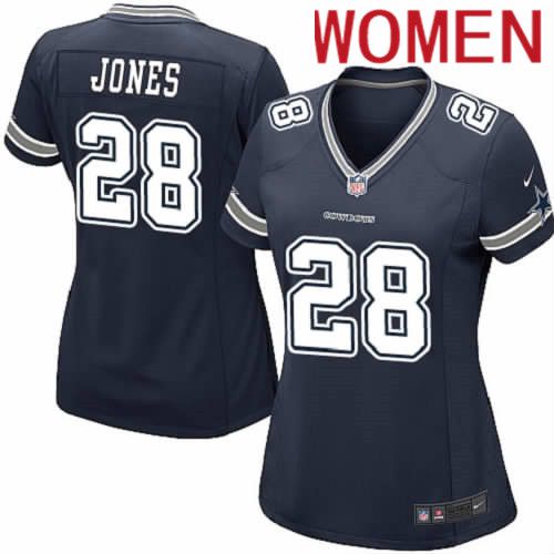 Women Dallas Cowboys 28 Felix Jones Nike Navy Game Team NFL Jersey
